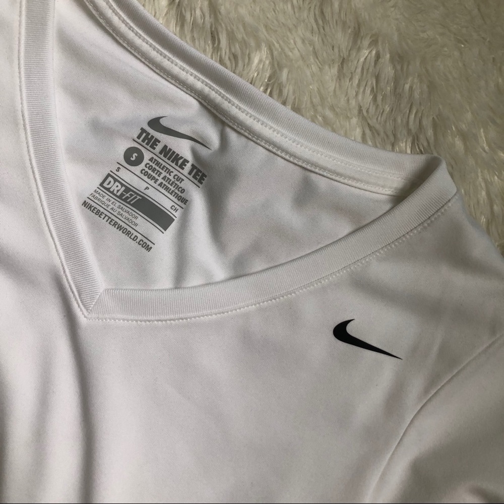 White Nike Dri Fit Tee